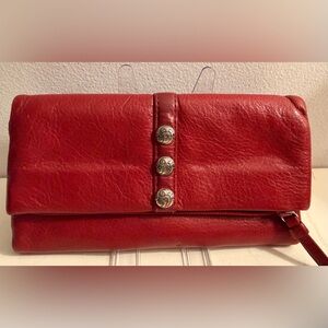 Brighton Nolita Shimmer Large wallet in Lipstick Red.